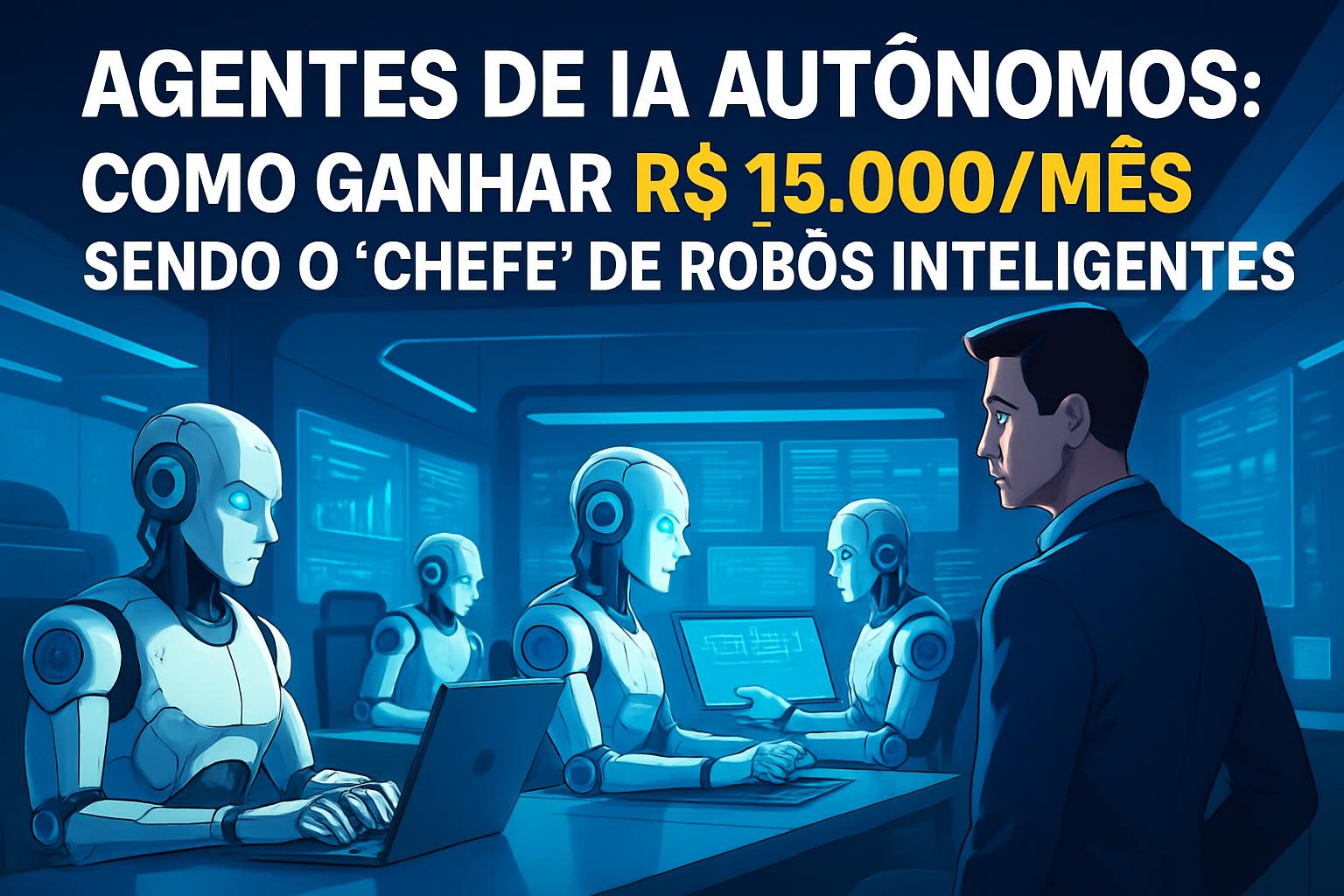 Agentes de IA Autônomos: Como Ganhar R$ 15.000/Mês Sendo o 'Chefe' de Robôs Inteligentes - GanheComIA